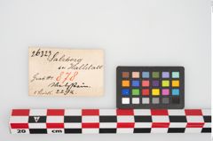 Etikett zu Schleifstein (NHMW-PRAE-026323)